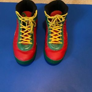 Jordan red, yellow and green shoe Size 14
